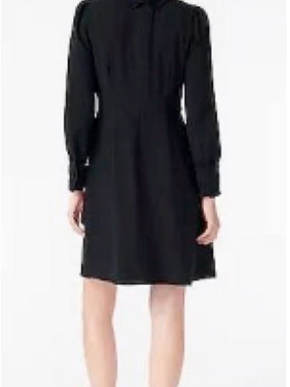 J. Crew Black Long Sleeve Ruffle-Trim Midi Dress - Picture 4 of 12